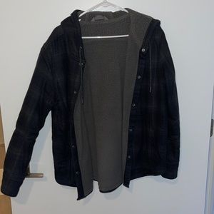 North face black/grey insulated jacket